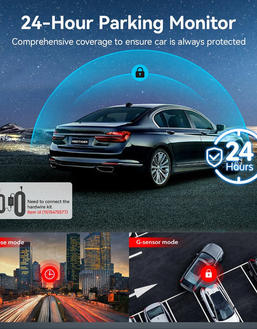 Load image into Gallery viewer, Touch Screen Dash Cam Front and Rear, 4K Dash Camera with STARVIS 2 Sensor, Free 128GB Card, Car Camera with Wifi GPS, Voice Control, Wdr,5.8Ghz Wifi, 24H Parking Mode, Night Vision
