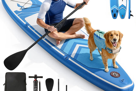 Inflatable Paddle Board Stand up Paddle Board 6 in Thick with Sup Accessories and Carry Bag and Fast Pumping for Adults and Youth