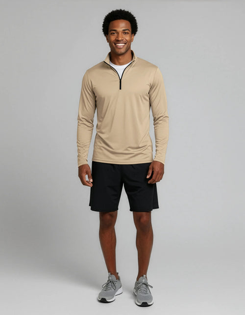 Load image into Gallery viewer, 3 Pack: Men'S Dry-Fit Active Quarter Zip Long Sleeve Athletic Performance Pullover (Available in Big &amp; Tall)
