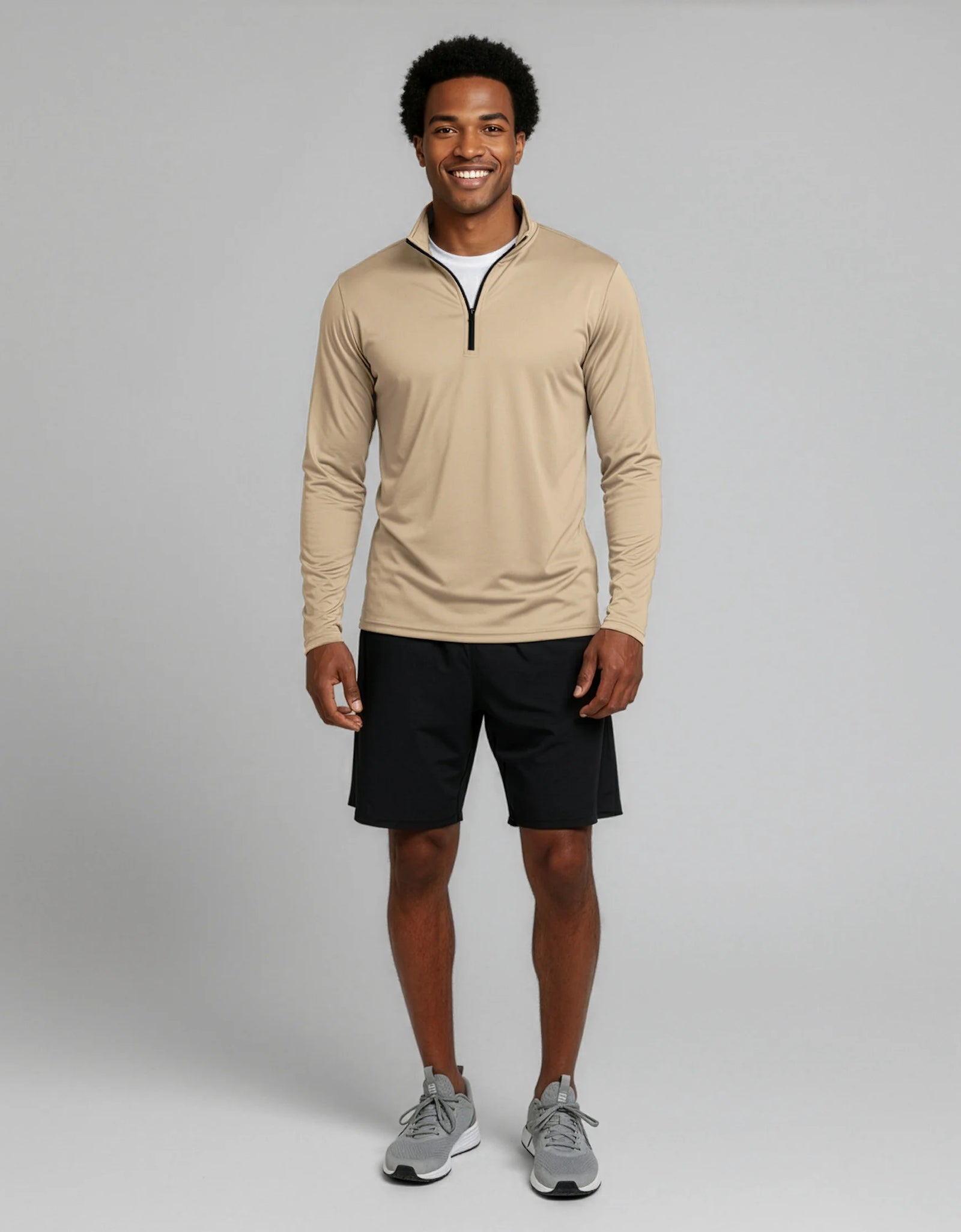 3 Pack: Men'S Dry-Fit Active Quarter Zip Long Sleeve Athletic Performance Pullover (Available in Big & Tall)
