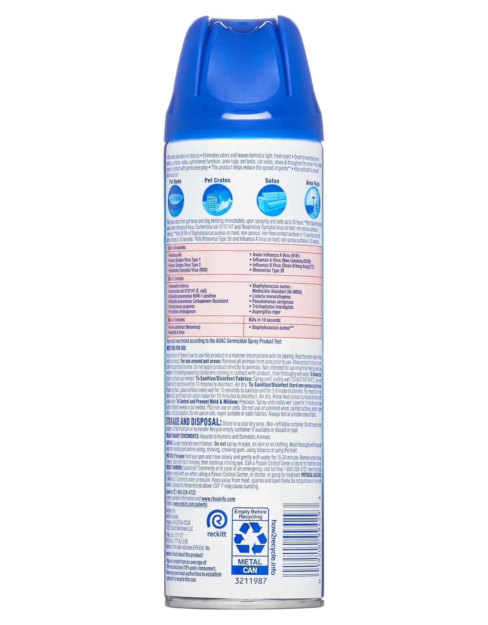 ® Pet Odor Eliminator Spray, Sanitizing and Disinfecting Spray for Pet Odors, 15Oz
