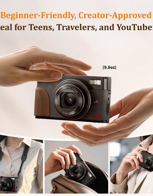 Load image into Gallery viewer, Digital Camera 4K 56MP Cameras for Photography for Youtube with 32GB SD Card
