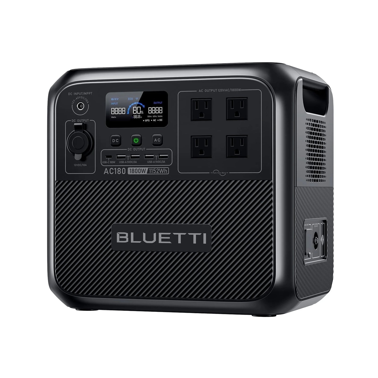 AC180 Solar Generator, 1440W | 1152Wh Lifepo4 Power Station, Portable for Off-Grid, Home, Camping, RV