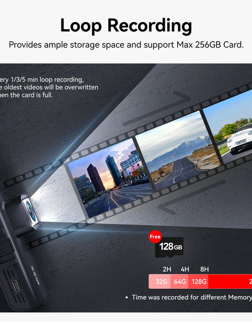Load image into Gallery viewer, Touch Screen Dash Cam Front and Rear, 4K Dash Camera with STARVIS 2 Sensor, Free 128GB Card, Car Camera with Wifi GPS, Voice Control, Wdr,5.8Ghz Wifi, 24H Parking Mode, Night Vision
